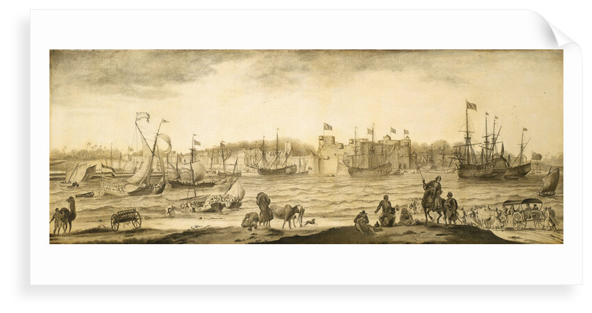 Surat from the sea by Ludolf Bakhuizen