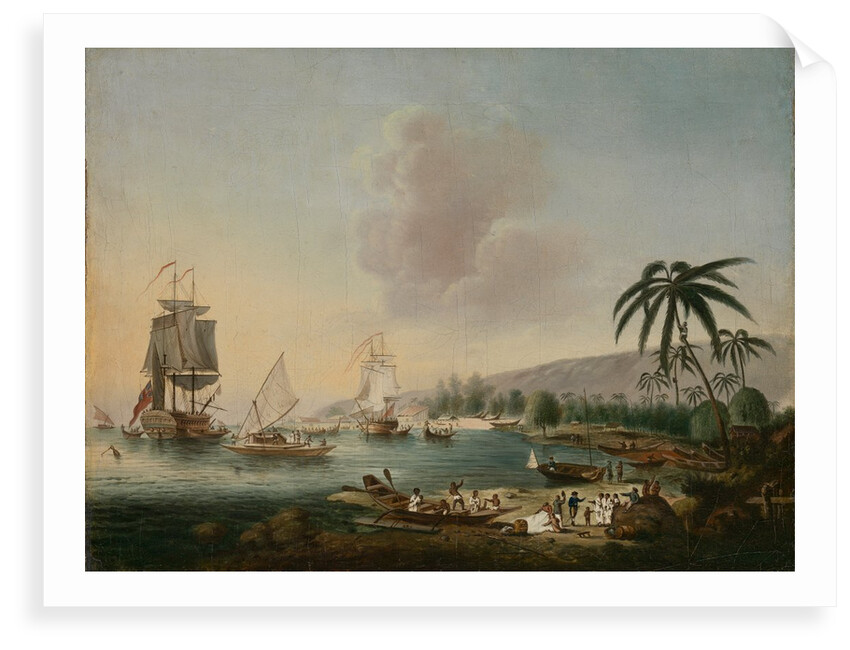 HMS 'Resolution' and 'Discovery' in Tahiti by Unknown