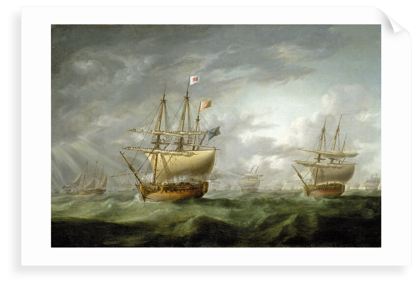 Loss of HMS 'Ramillies', September 1782: before the storm breaks by Robert Dodd