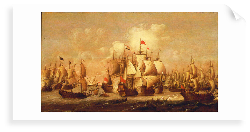 A battle of the First Dutch War, 1653 by Pieter Coopse