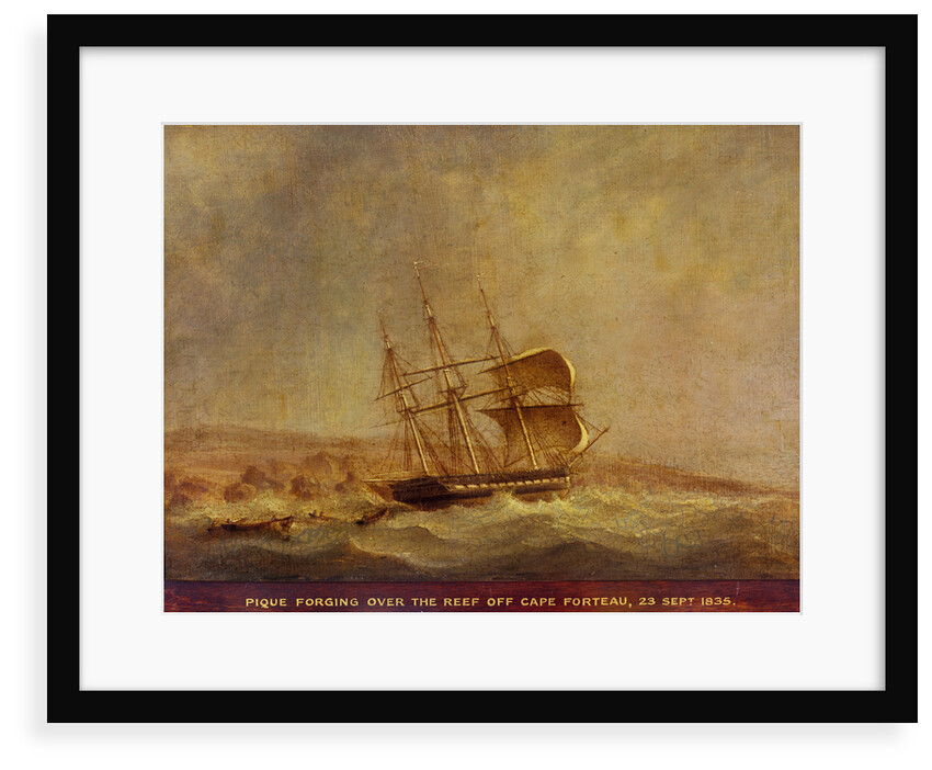 HMS 'Pique' off Point Forteau, 23 September 1835 by John Christian Schetky