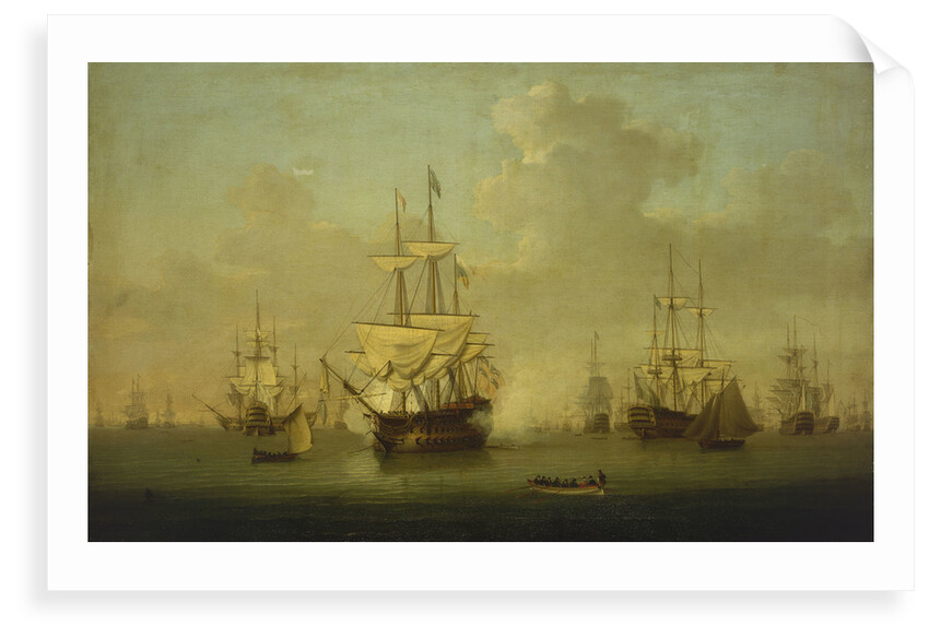 'The Queen Charlotte' at Spithead, 1790 by William Anderson