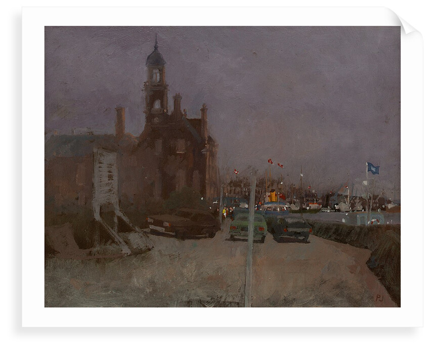 The docks at Great Yarmouth: evening by Peter Jamieson