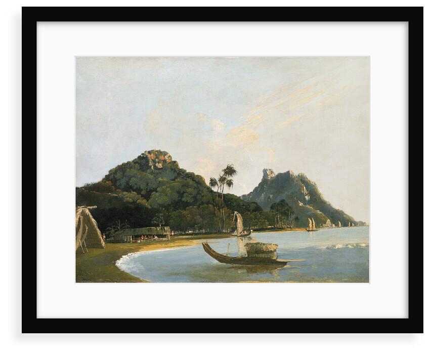 View of part of Owharre [Fare] harbour, island of Huahine by William Hodges