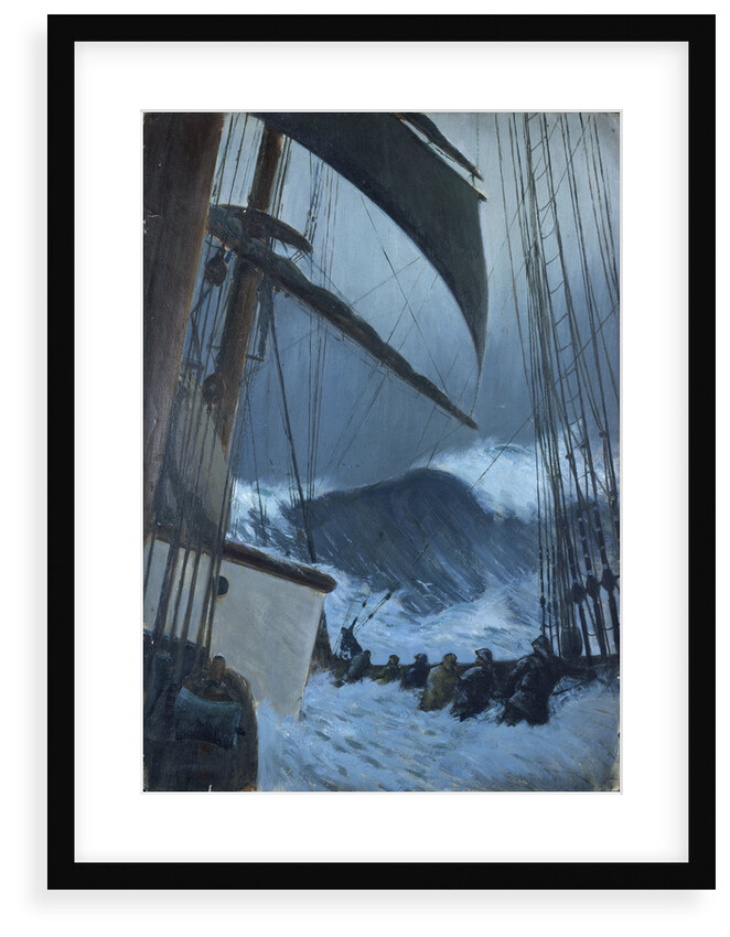 The deck of the 'Birkdale' in a storm by John Everett