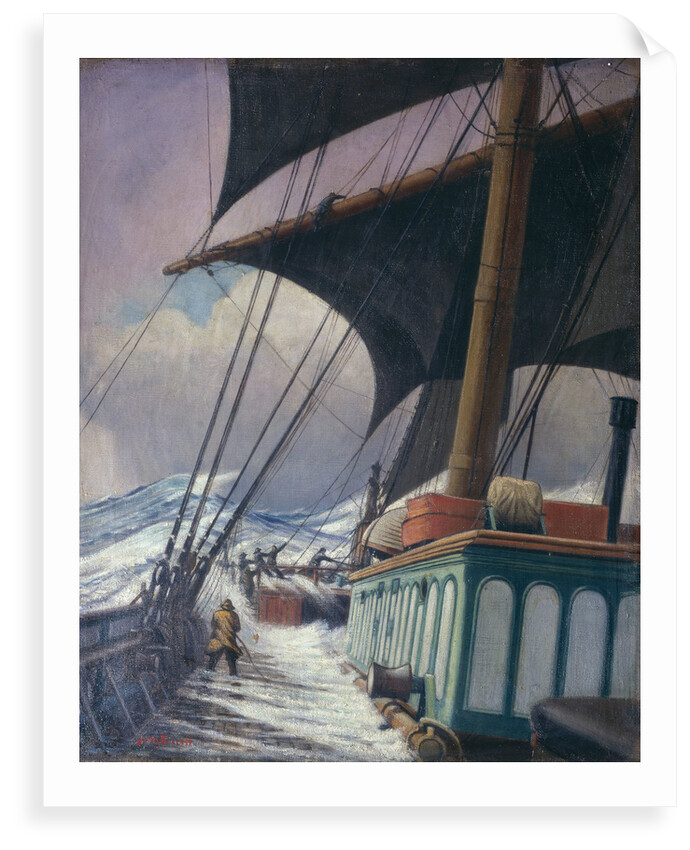 Boarding the far tack on the 'Birkdale' by John Everett