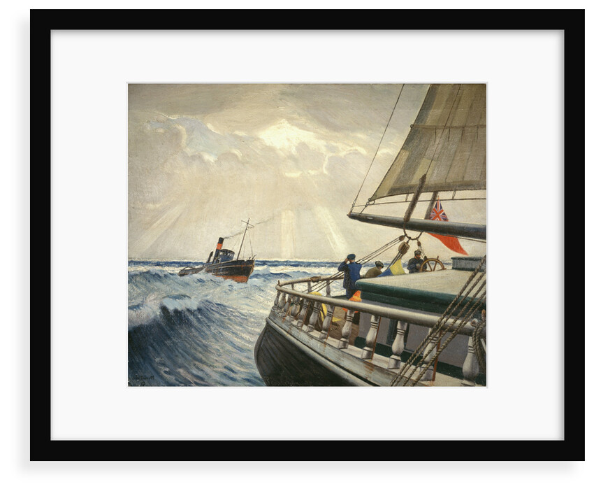 Iquique' from the stern with the Tug 'Warrior' by John Everett