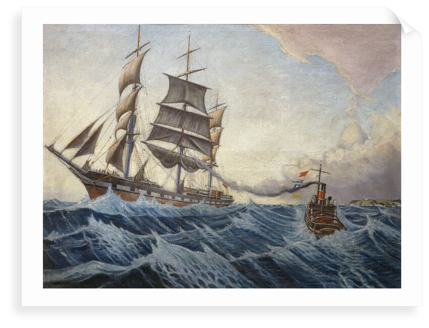 The 'Iquique' and tug 'Warrior' by John Everett
