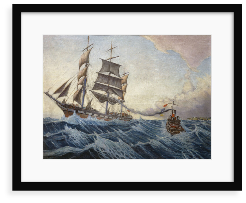 The 'Iquique' and tug 'Warrior' by John Everett