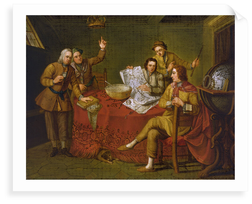 Gustavus Hamilton, 2nd Viscount Boyne (1639-1723), in the cabin of his yacht by Bartolommeo Nazari