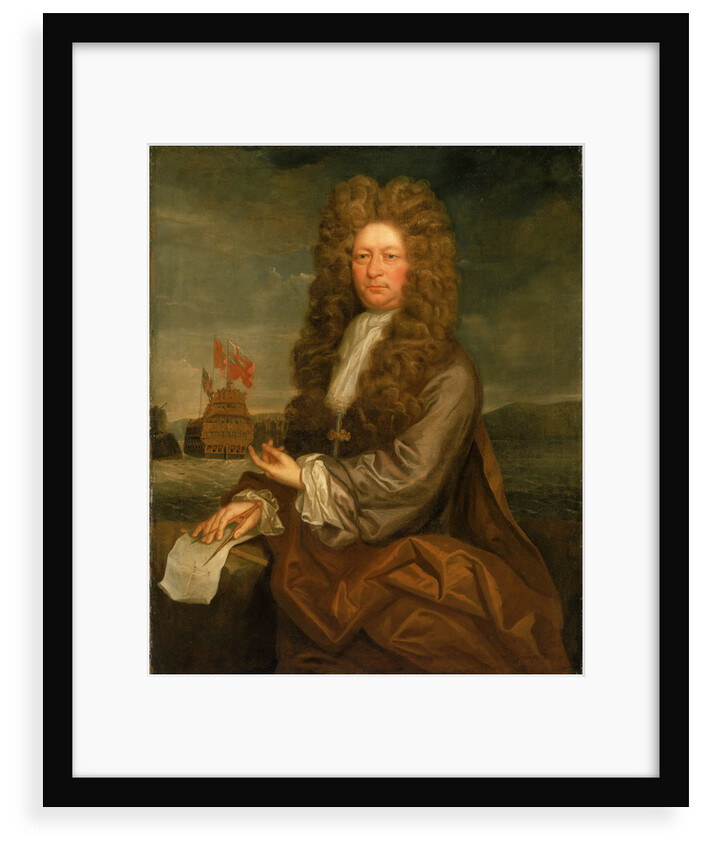Fisher Harding, Master shipwright, with the Launch of the 'Royal Sovereign' by Jonathan Richardson