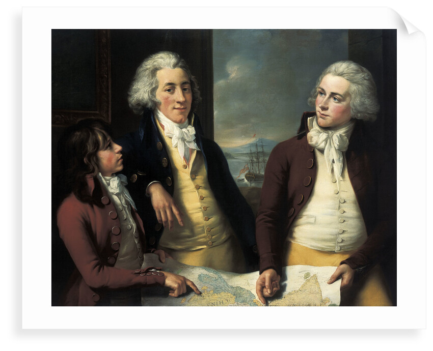 The Money brothers: William (1769-1834), James (1772-1833) and Robert Taylor (1775-1803) by John Francis Rigaud