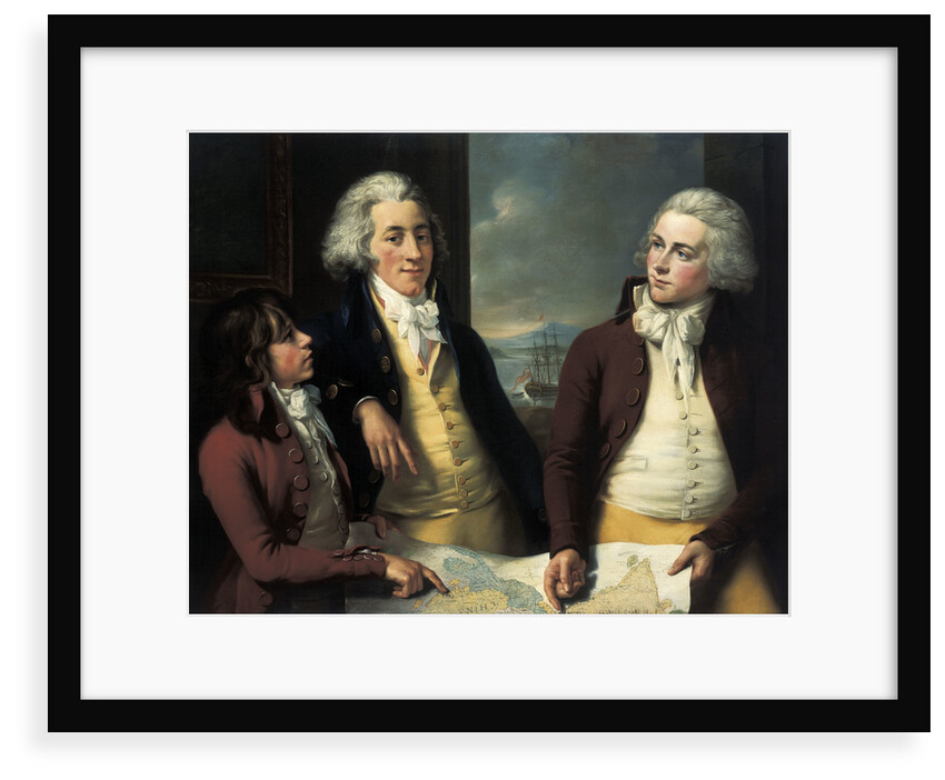 The Money brothers: William (1769-1834), James (1772-1833) and Robert Taylor (1775-1803) by John Francis Rigaud