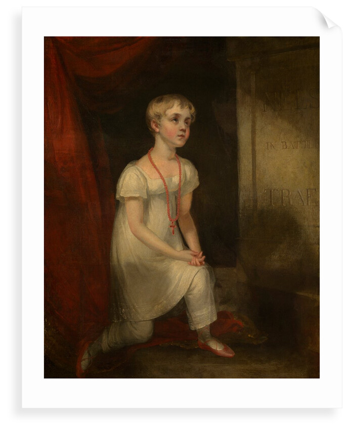 Horatia Nelson kneeling before her father's tomb by William Owen