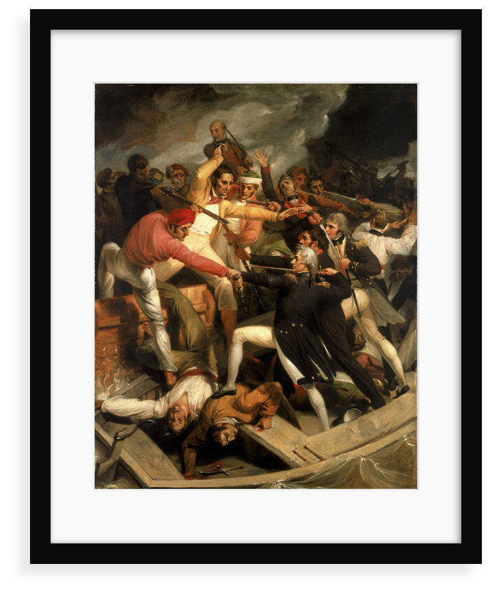 Nelson in conflict with a Spanish launch, July 1797 by Richard Westall
