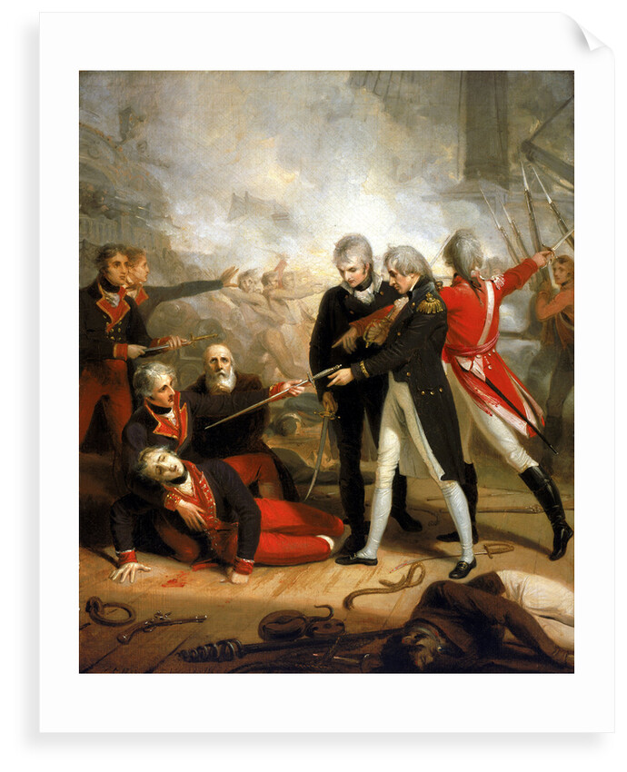 Receiving the surrender of the 'San Nicolas', 14 February 1797 by Richard Westall