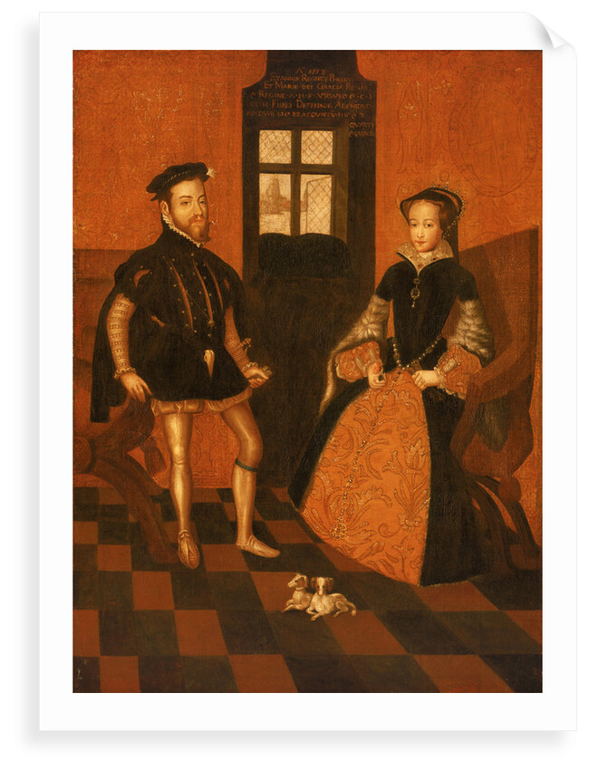 Mary I of England (1516-58) and Philip II of Spain (1527-98) by English School