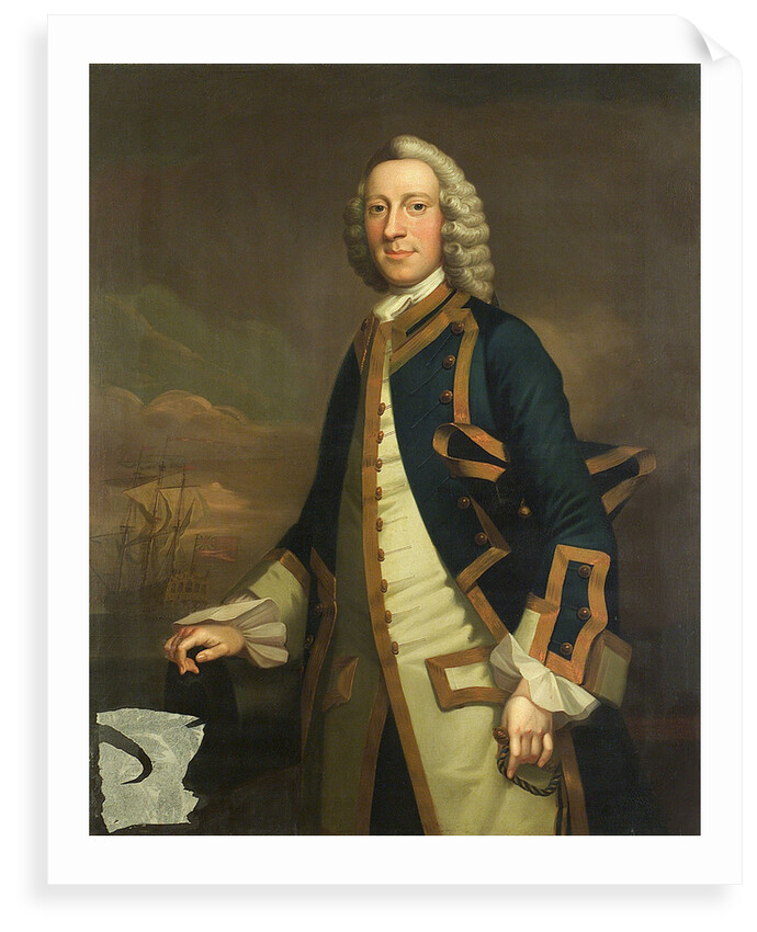 Portrait of a captain by John Wollaston