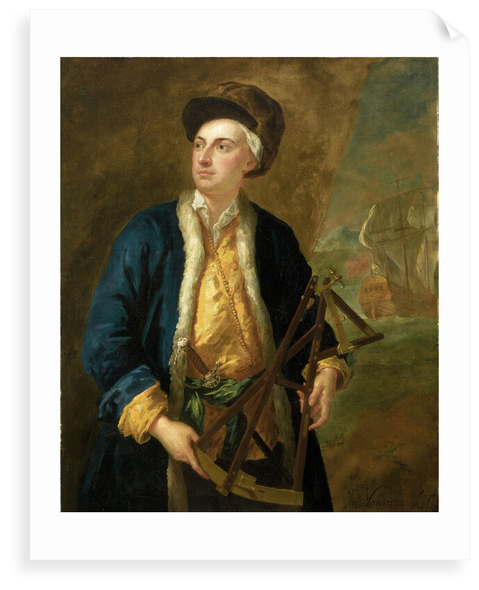 A merchant captain with Elton's quadrant by John Vanderbank