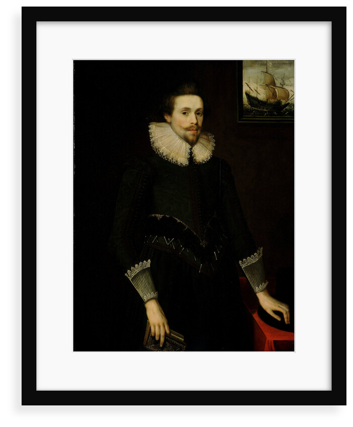 Portrait of a naval officer aged 24, 1619 by British School