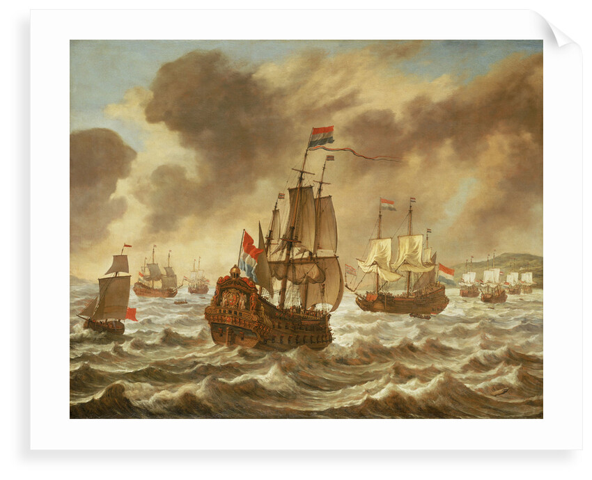 Before the Battle of the Downs, 21 October 1639, showing Tromp's Flagship ''Amelia'' by Reinier Nooms