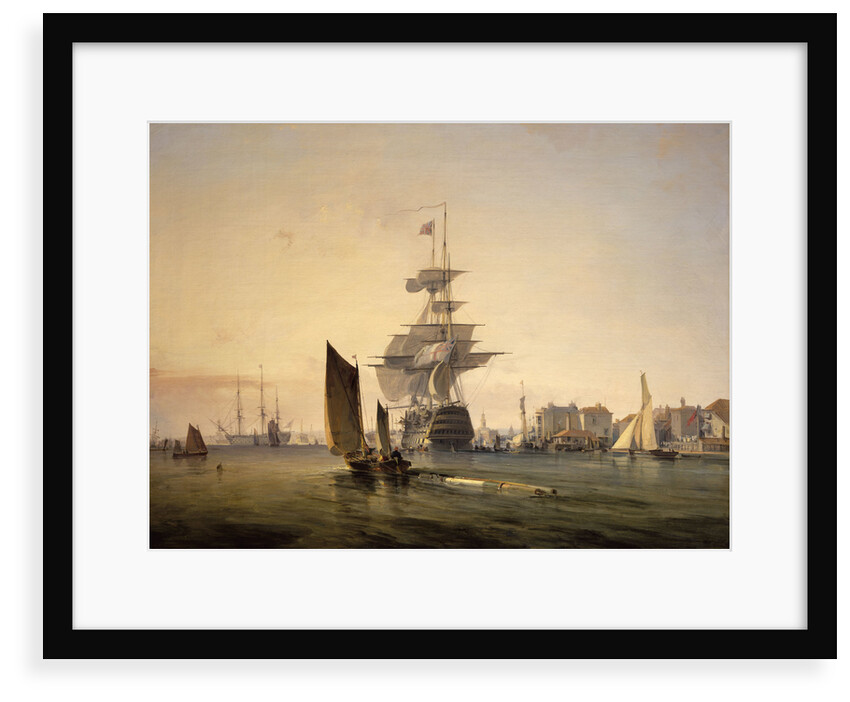 'Britannia' entering Portsmouth by George Chambers the Elder