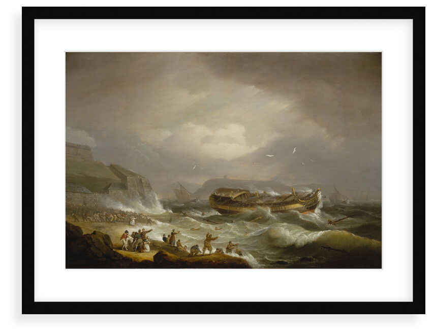 The wreck of the East Indiaman 'Dutton' at Plymouth Sound, 26 January 1796 by Thomas Luny