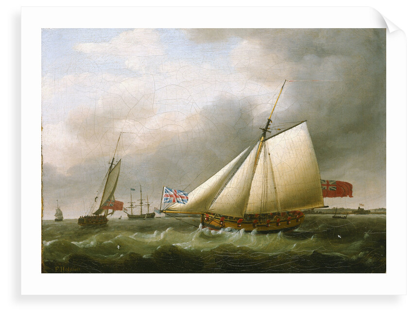 The Privateer 'Fly' and other vessels by Francis Holman