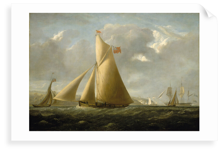 The cutter yacht 'Gazelle' off Cowes by John Christian Schetky