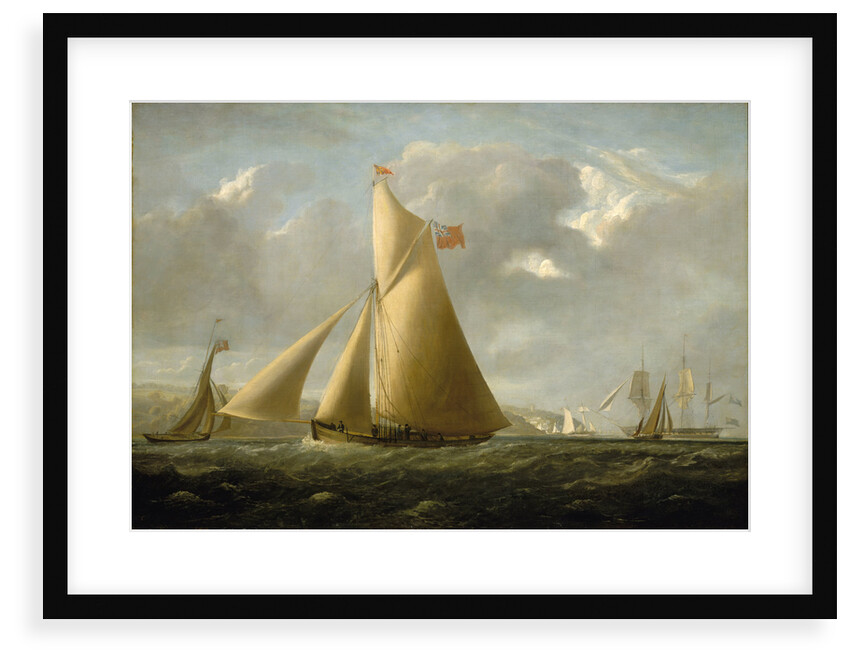 The cutter yacht 'Gazelle' off Cowes by John Christian Schetky