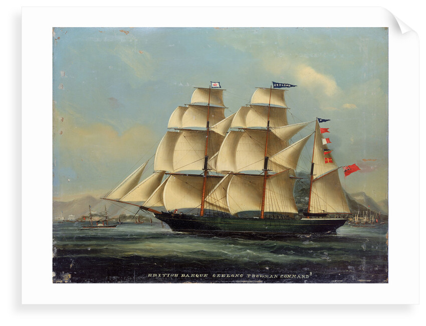 The barque 'Geelong' by Chinese School