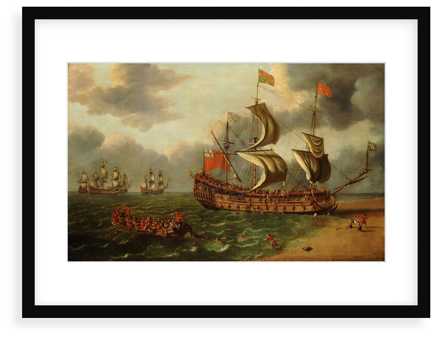 The wreck of the ''Gloucester'' off Yarmouth, 6 May 1682 by Johan Danckerts