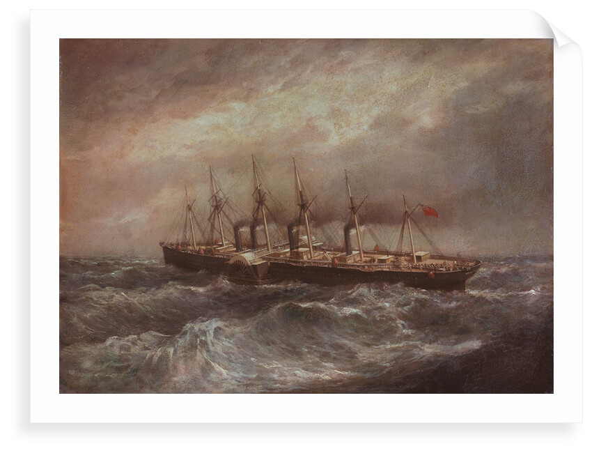 The steamship 'Great Eastern' (1858) laying the first successful Atlantic cable by Henry Clifford