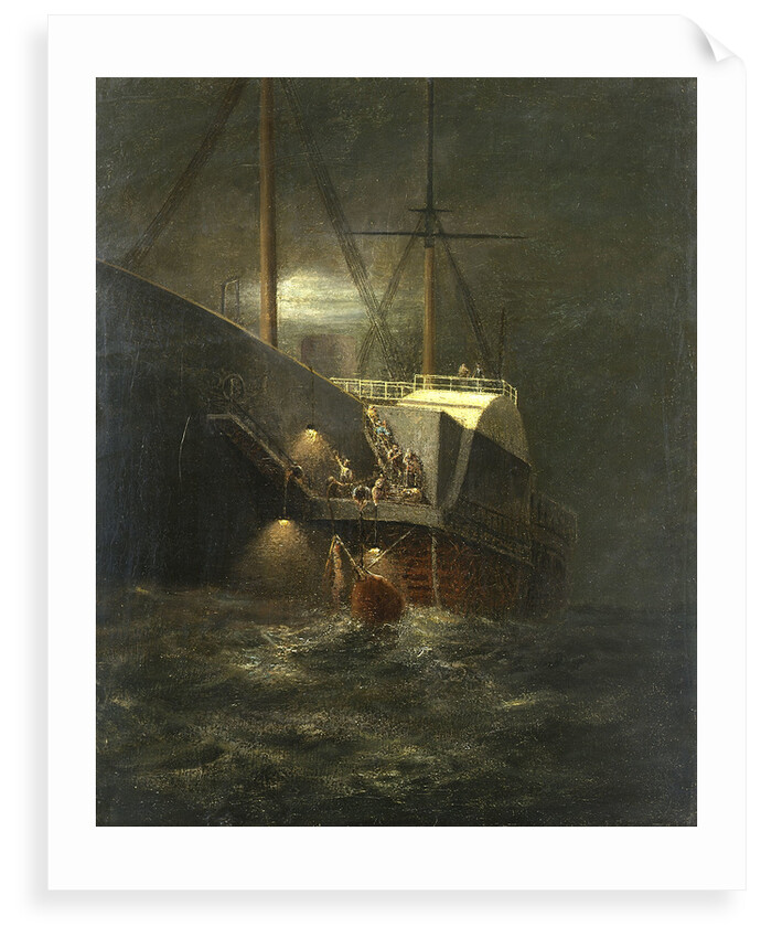 A buoy caught in the paddle of the steamship 'Great Eastern' by Henry Clifford