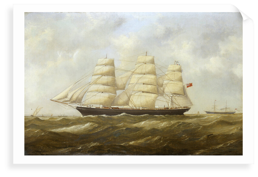 The ship 'Halloween' (1870) under way by British School
