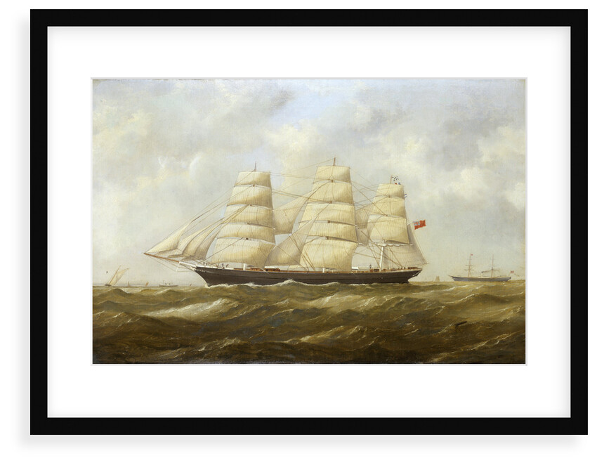 The ship 'Halloween' (1870) under way by British School