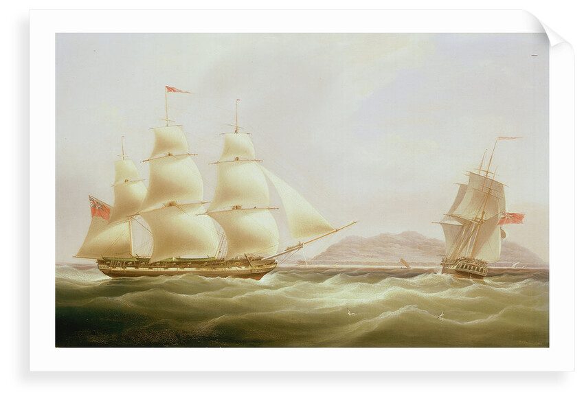 The ships 'Vigilant' and 'Harpooner' offshore by William John Huggins