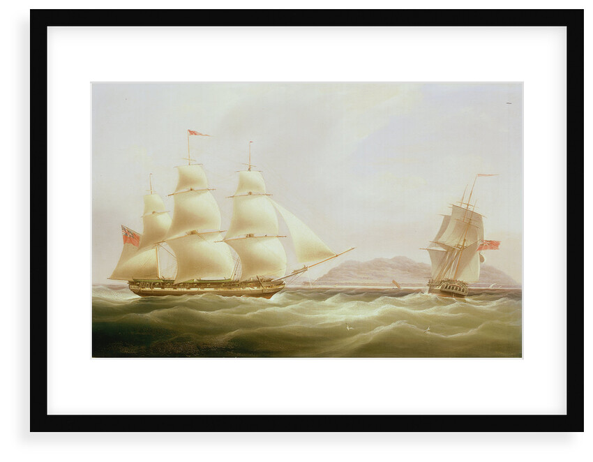 The ships 'Vigilant' and 'Harpooner' offshore by William John Huggins