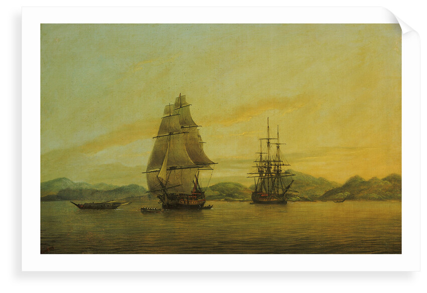 The East Indiaman 'Hindustan' and other vessels by Thomas Luny