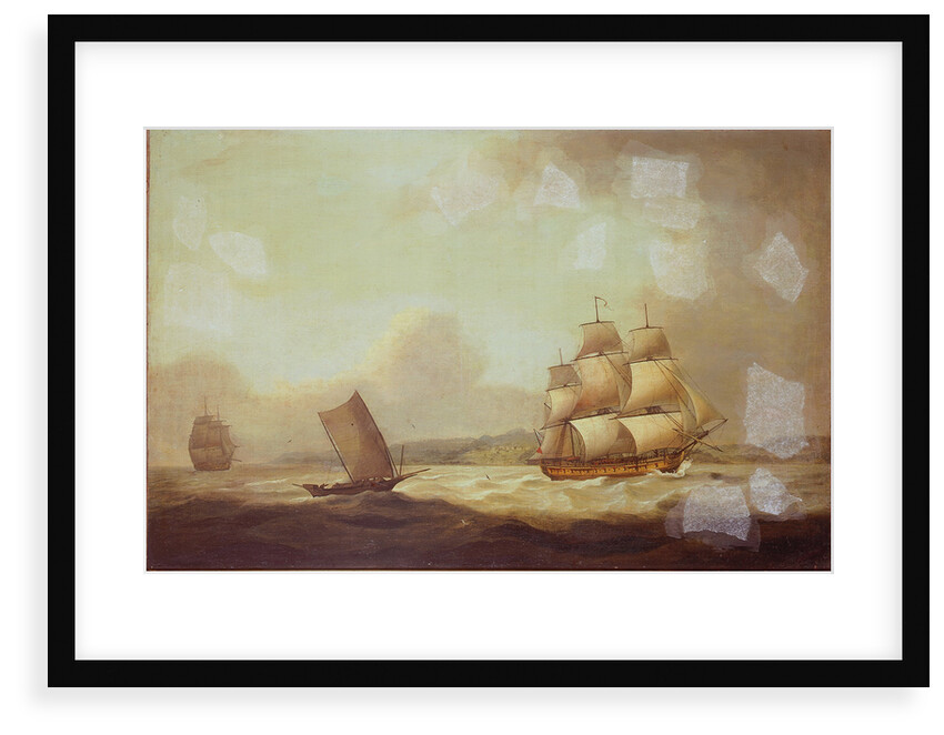 The East Indiaman 'Hindustan' in a breeze by Thomas Luny