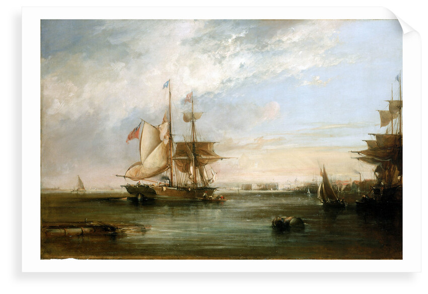 The yacht 'Isabel' Lying off Deptford by George Chambers the Elder