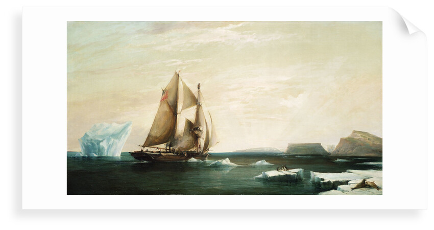 The yacht 'Isabel' on the first voyage into Smith Sound by George Chambers the Younger