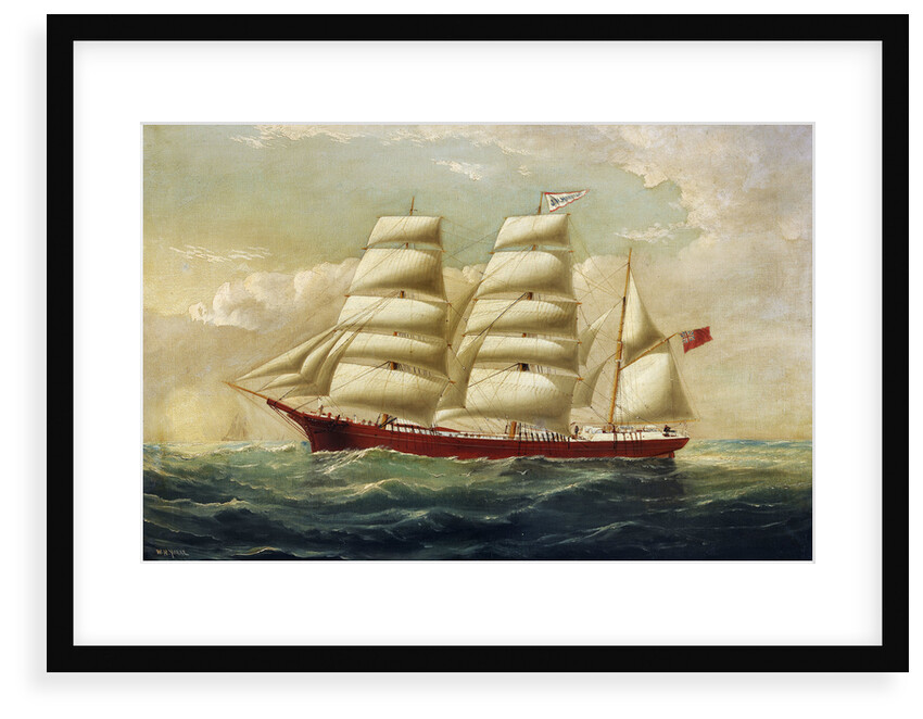 The barque J H Marsters in full sail by William Horde Yorke