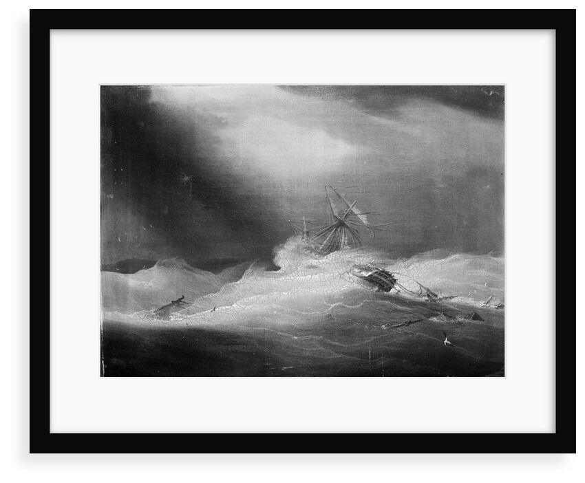 The 'Lady Castlereagh' dismasted in a cyclone off Madras, 24 October 1818 by British School