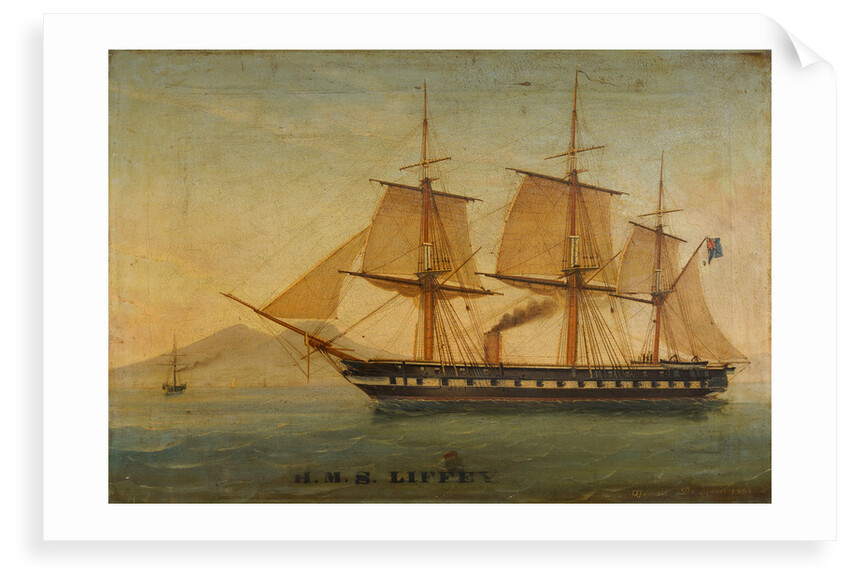 The frigate HMS 'Liffey' by Tommaso de Simone