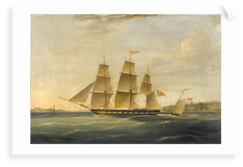 The ship 'Matilda' and cutter 'Zephyr' by James Miller Huggins