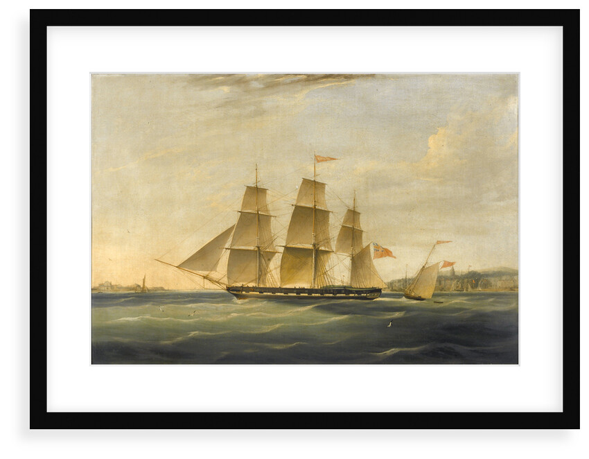 The ship 'Matilda' and cutter 'Zephyr' by James Miller Huggins