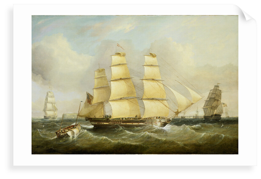 The ship 'Morley' and other vessels by William Adolphus Knell