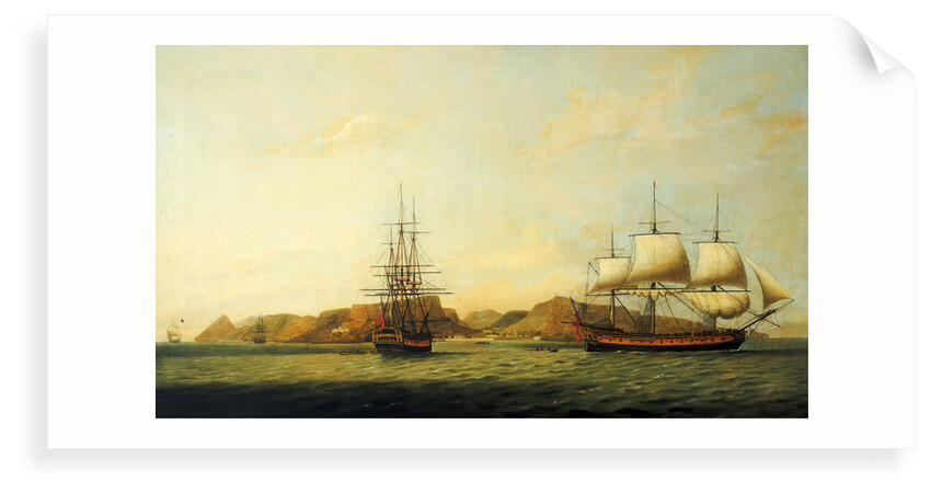 The East Indiaman 'Northumberland' off Saint Helena by Thomas Luny