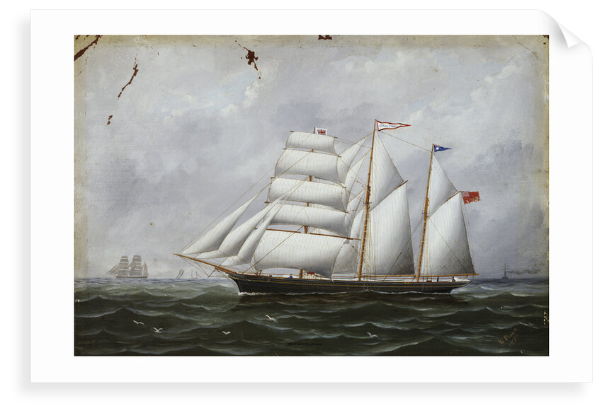 The schooner 'Ocean Swell' by W. Pearn